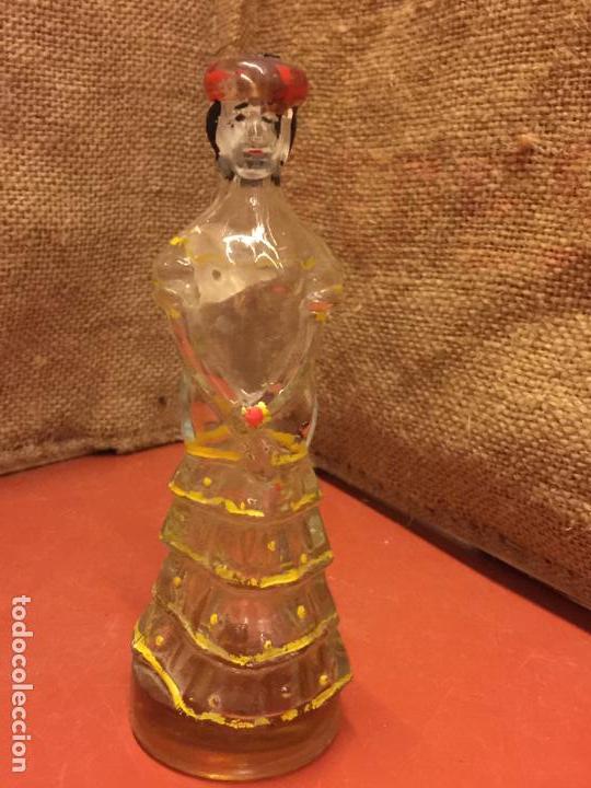 Miniatures of antique perfumes: Antigua y curiosa botella. Flamenca. Mide aprox 16cms de alto. Nogueras Comas, Barcelona
