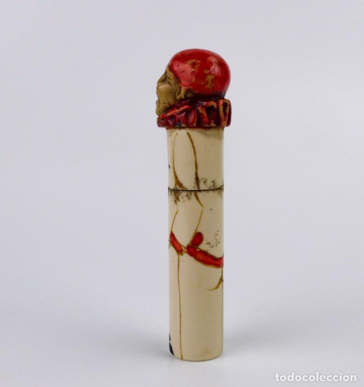 Miniaturas de perfumes antiguos: Perfumero, botella para perfume-Arlequín- Art Decó Ca.1920 - Foto 5 - 136889086
