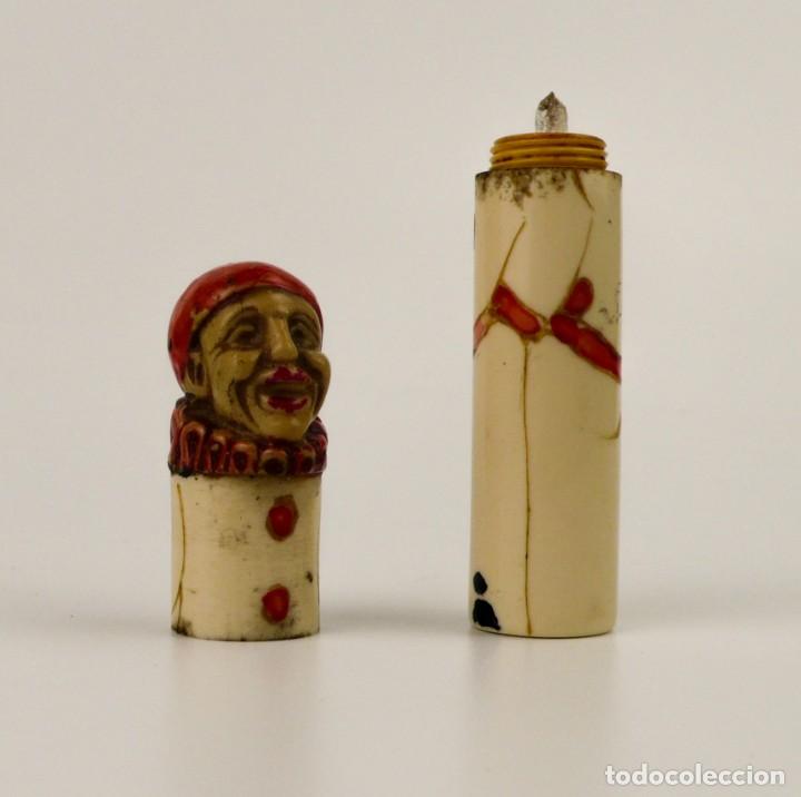 Miniaturas de perfumes antiguos: Perfumero, botella para perfume-Arlequín- Art Decó Ca.1920 - Foto 8 - 136889086
