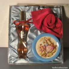 Miniaturas de perfumes antiguos: PERFUME: CAJA DE PRESENTACION VERA 4 ROSAS JABON SOIR DE PRINTEMPS (19X20CM APROX)