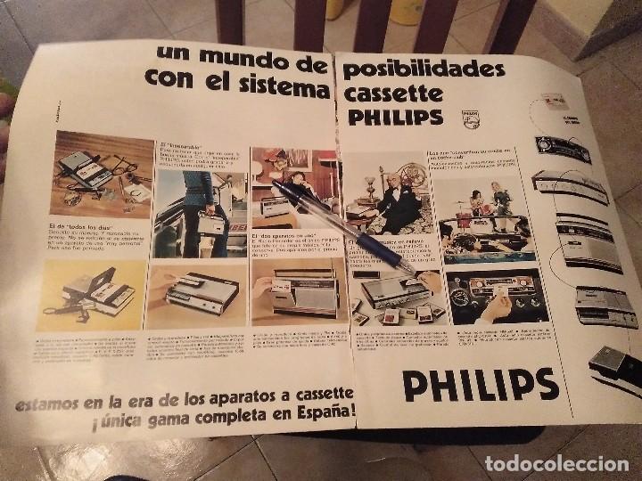 Miniature di profumi antiche: ANTIGUO Y GRAN ANUNCIO CASSETTE PHILIPS TRASERA CALEFACCION ROCA Y BEBIDA PEDRO DOMECQ