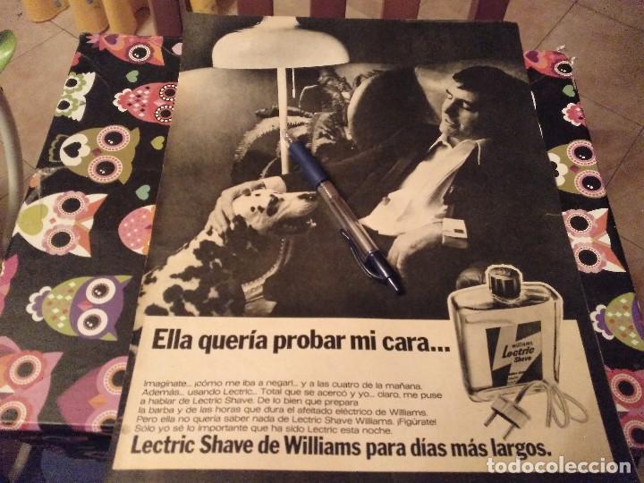 Miniaturen von alten Parf&uuml;men: ANTIGUO ANUNCIO PUBLICIDAD REVISTA COLONIA DESPUES DEL AFEITADO LECTRIC SHAVE DE WILLIAMS