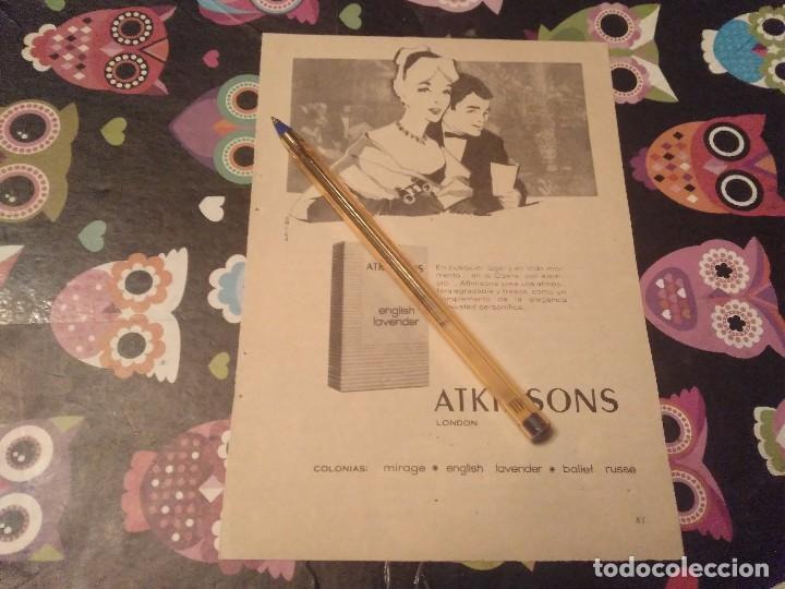 Miniaturen von alten Parf&uuml;men: ANTIGUO ANUNCIO PUBLICIDAD REVISTA COLONIA PERFUME ATKINSONS LONDON ENGLISH LAVENDER
