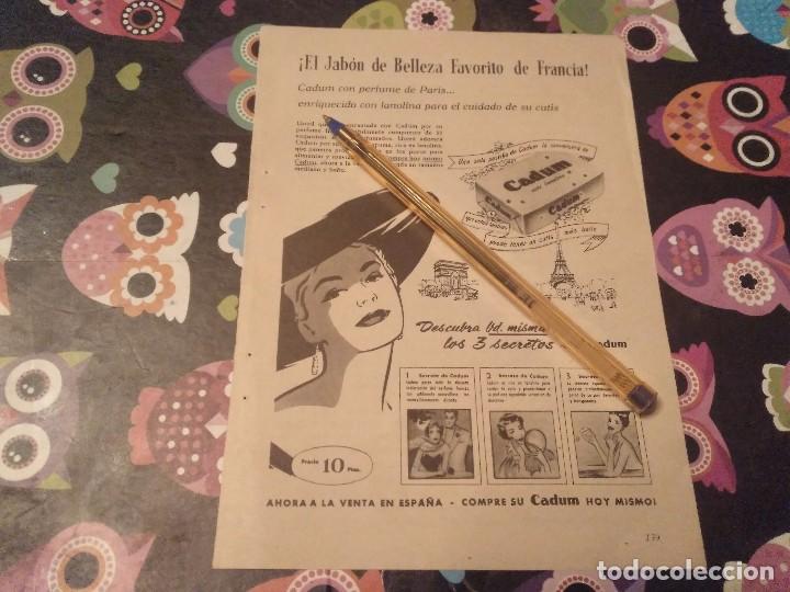 Miniaturen von alten Parf&uuml;men: ANTIGUO ANUNCIO PUBLICIDAD REVISTA JABON CADUM CON PERFUME DE PARIS ESPECIAL PARA ENMARCAR