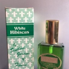 Miniaturas de perfumes antiguos: WHITE HIBISCUS COLOGNE DE SOUTHERN GARDENS OF FLORIDA 60ML. VINTAGE. Lote 144672194