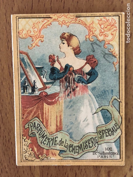 Miniaturen von alten Parf&uuml;men: Publicidad modernista de perfumer&iacute;a o perfume paris