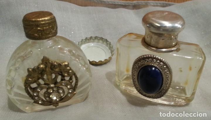 Miniaturen von alten Parf&uuml;men: Frascos antiguos de perfumes. Pareja. Maravillosos. Impresionante decoraci&oacute;n.