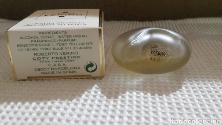 Miniaturas de perfumes antiguos: Miniatura Eau de Verino - Foto 2