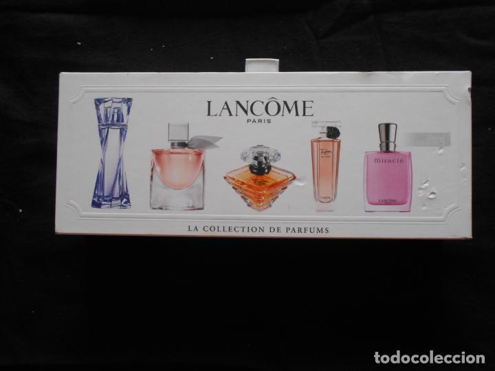 Miniaturas de perfumes antiguos: ESTUCHE DE PERFUMES DE LANCOME - PARIS , CONTIENE CINCO FRASCOS MINIATURA - Foto 2 - 238550310