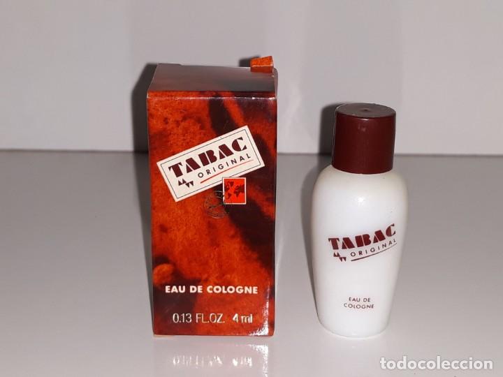 &Eacute;chantillons de parfums anciens: ANTIGUA MINIATURA DE PERFUME EAU DE COLOGNE - TABAC - MAURER + WIRTZ  CON SU CAJA - 4 M.L