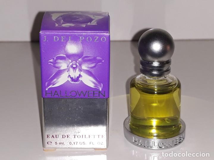 &Eacute;chantillons de parfums anciens: ANTIGUA MINIATURA DE PERFUME EAU DE TOILETTE - J. DEL POZO HALLOWEEN - CON SU CAJA - 5 M.L