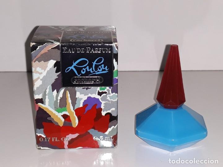 Miniaturas de perfumes antigos: ANTIGUA MINIATURA DE PERFUME EAU DE PARFUM - LOU LOU DE CACHAREL - CON SU CAJA - 5 M.L