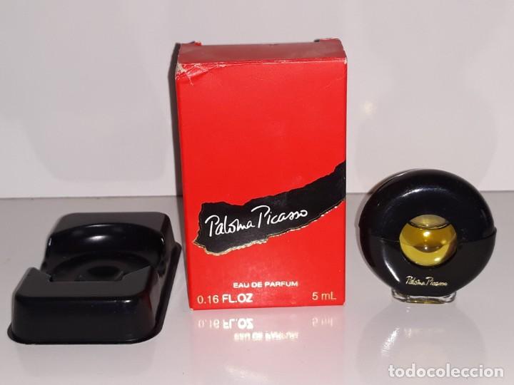 Miniaturas de perfumes antigos: ANTIGUA MINIATURA DE PERFUME EAU DE PARFUM - PALOMA PICASSO - CON SU CAJA - 5 M.L