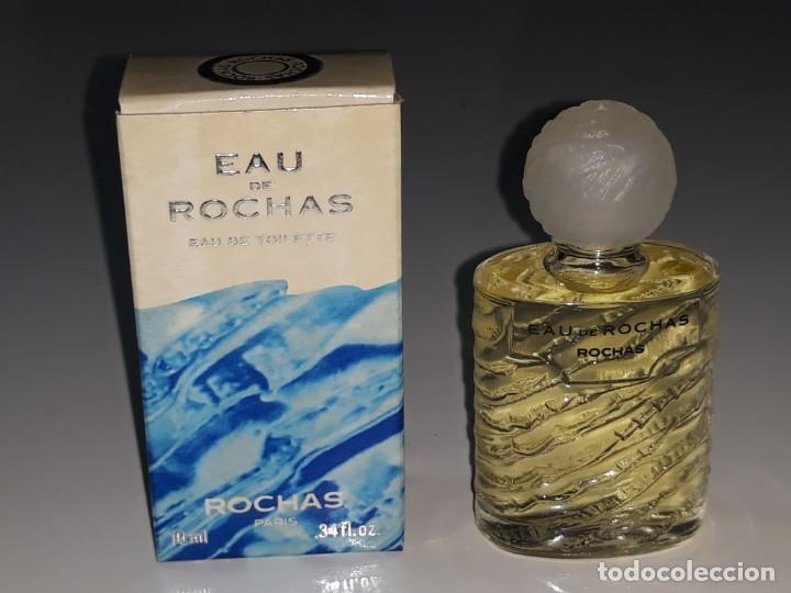 &Eacute;chantillons de parfums anciens: ANTIGUA MINIATURA DE PERFUME EAU DE TOILETTE - EAU DE ROCHAS - CON SU CAJA - 10 M.L
