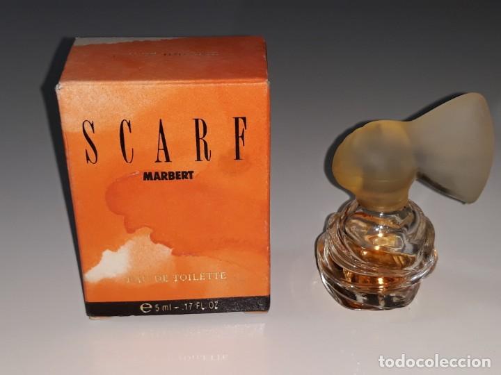 &Eacute;chantillons de parfums anciens: ANTIGUA MINIATURA DE PERFUME EAU DE TOILETTE - SCARF - MARBERT - CON SU CAJA - 5 M.L