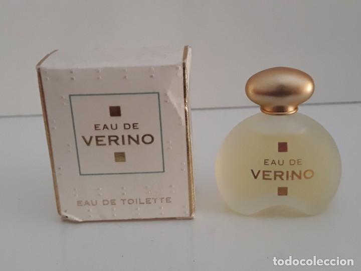 &Eacute;chantillons de parfums anciens: ANTIGUA MINIATURA DE PERFUME EAU DE TOILETTE - EAU DE VERINO - ROBERTO VERINO CON SU CAJA 5 M.L