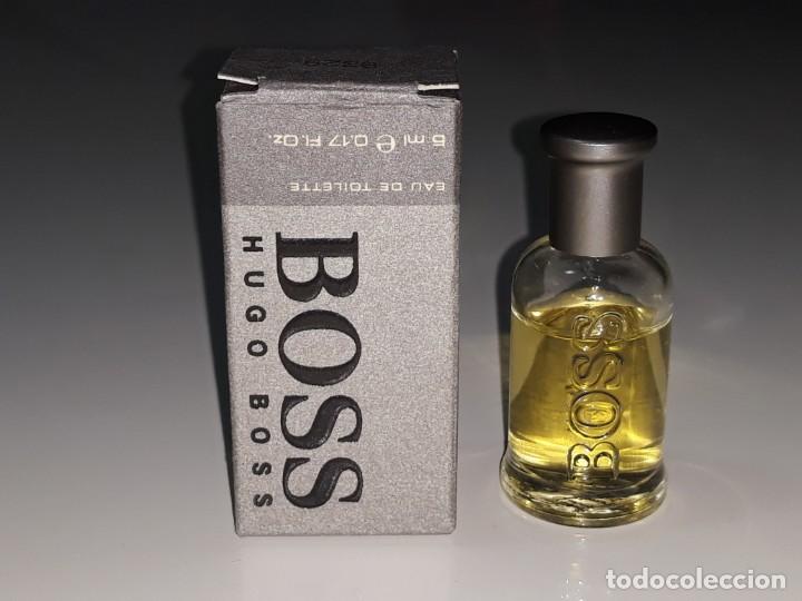 &Eacute;chantillons de parfums anciens: ANTIGUA MINIATURA DE PERFUME EAU DE TOILETTE - BOSS - HUGO BOSS -  CON SU CAJA 5 M.L