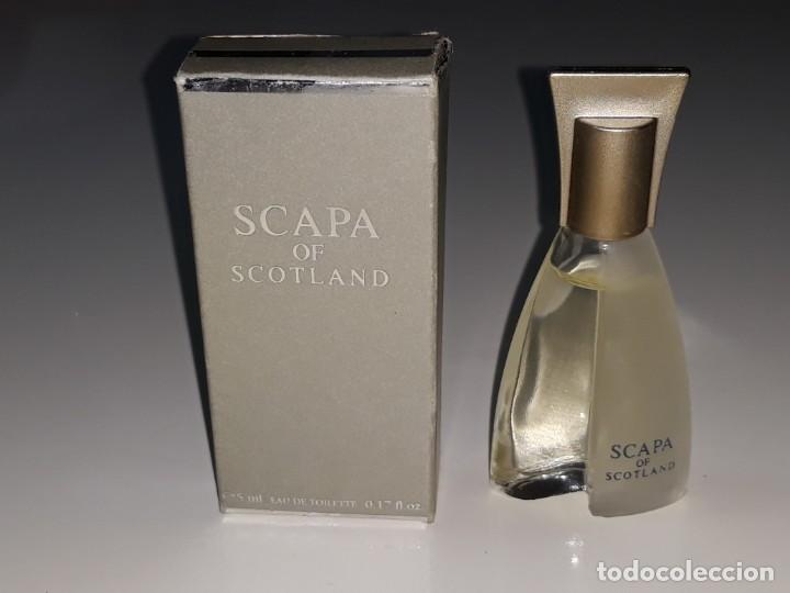 &Eacute;chantillons de parfums anciens: ANTIGUA MINIATURA DE PERFUME EAU DE TOILETTE - SCAPA OF SCOTLAND - CON SU CAJA 5 M.L