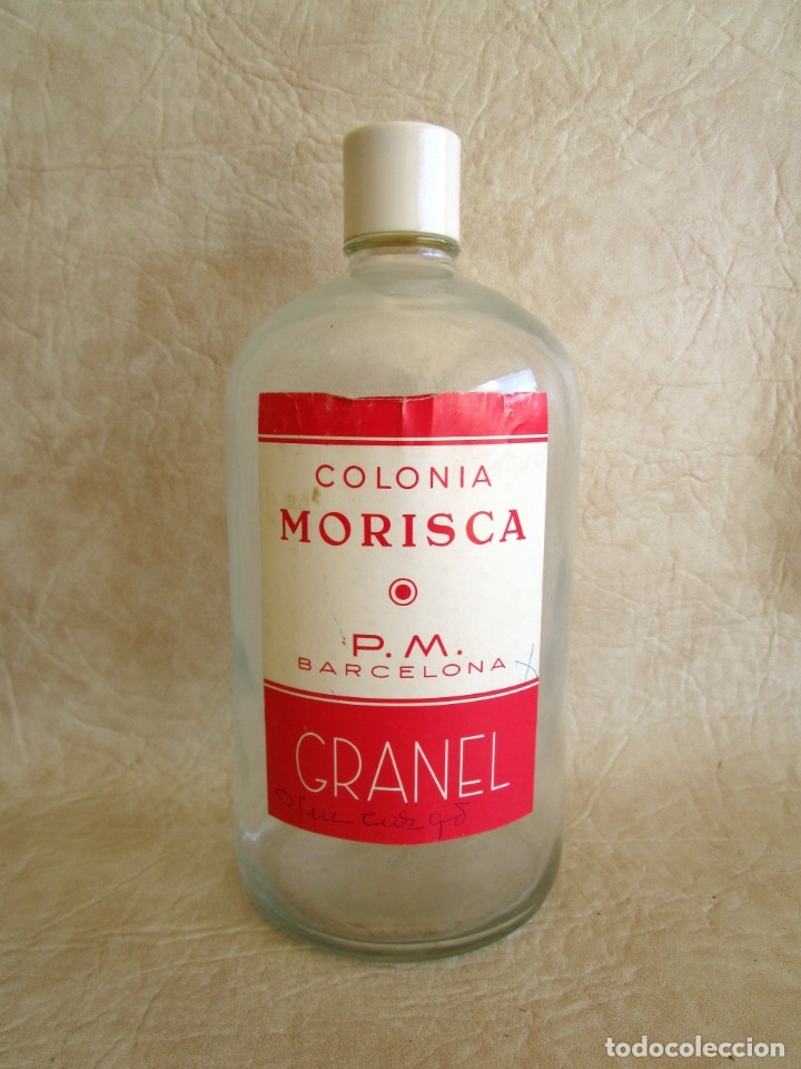 Miniaturas de perfumes antiguos: botella colonia morisca a granel 1 litro pm barcelona