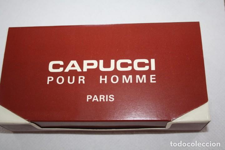 &Eacute;chantillons de parfums anciens: CAPUCCI POUR HOMME , ESTUCHE CON 3 PASTILLAS DE JABON .NUEVO SIN ESTRENAR
