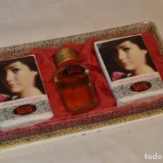 Miniaturas de perfumes antiguos: VINTAGE - CAJA COMBINADA - SEÑORITA DE PERFUMES SEÑORITA BARCELONA - 1 COLONIA Y 2 JABONES - ¡MIRA!. Lote 166029440