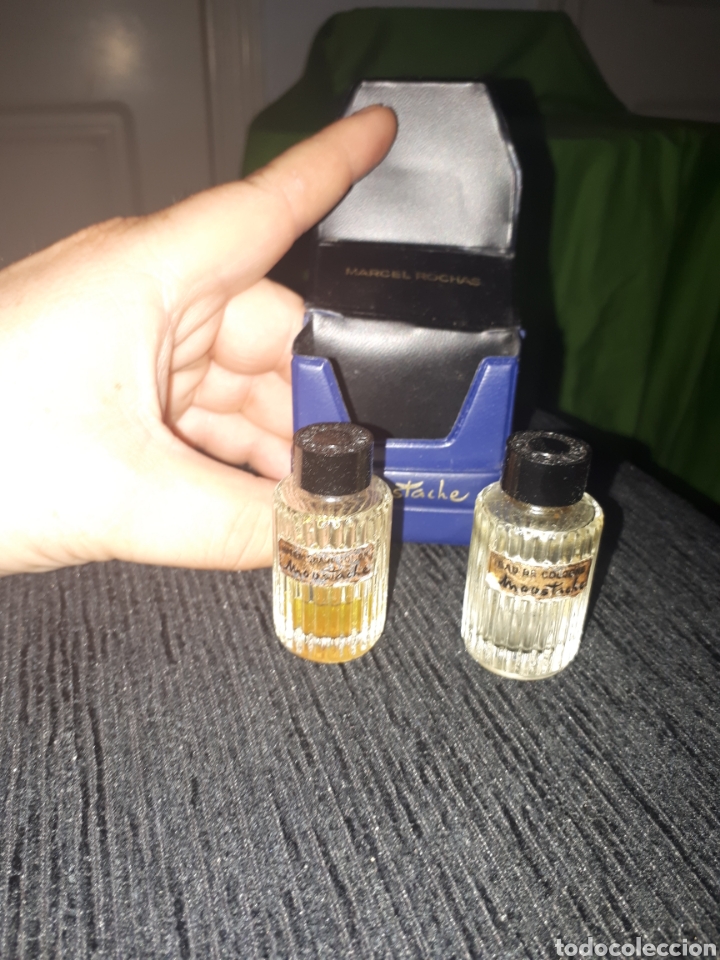 Miniaturas de perfumes antiguos: &Uacute;nico en todocoleccion ESTUCHE CON COLONIA Y AFTER SHAVE MOUSTACHE DE MARCEL ROCHAS MUY MUY DIFICIL