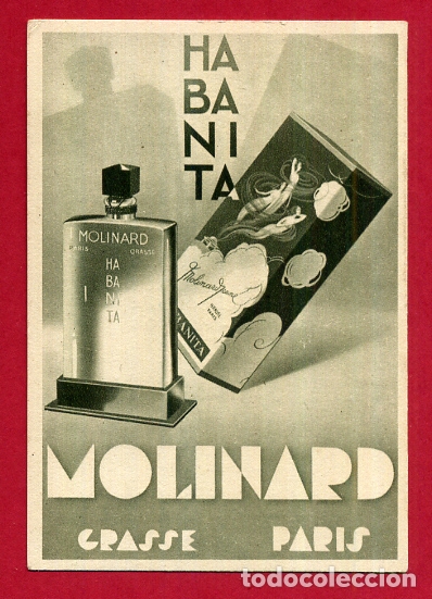&Eacute;chantillons de parfums anciens: PEQUE&Ntilde;A ANTIGUA PUBLICIDAD TARJETA PERFUME HABANITA , BARCELONA , ORIGINAL, TF126
