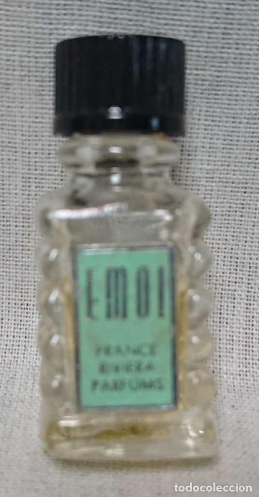 Miniaturas de perfumes antiguos: BOTELLA FRASCO MINIATURA PEQUE&Ntilde;A DE PERFUME EMOI FRANCE RIVIERA PARFUMS