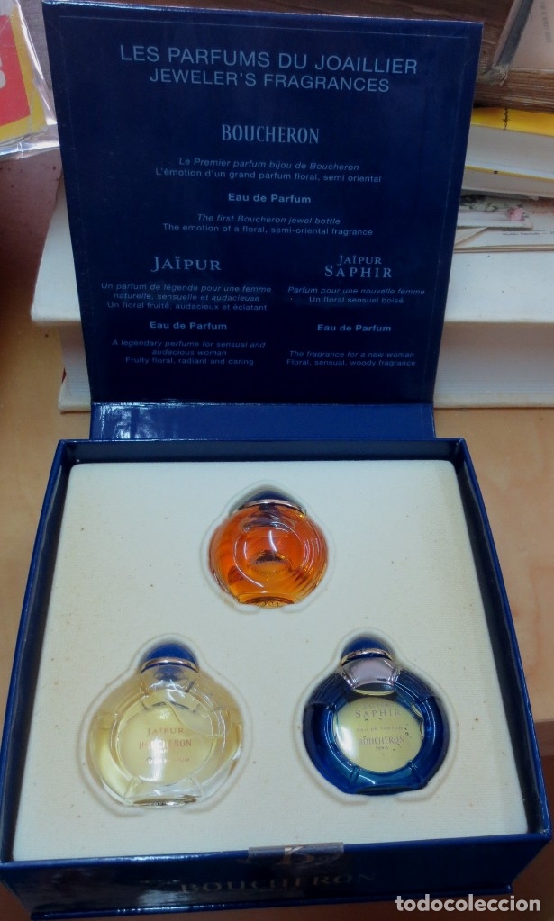 Miniaturas de perfumes antigos: CAJA CON 3 MINIATURAS BOUCHERON PARIS LES PARFUMS DU JOAILLIER