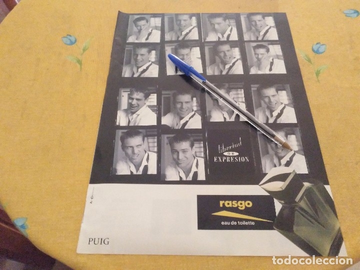 Miniaturen von alten Parf&uuml;men: ANTIGUO ANUNCIO PUBLICIDAD RASGO EAU DE TOILETE PUIG ESPECIAL PARA ENMARCAR