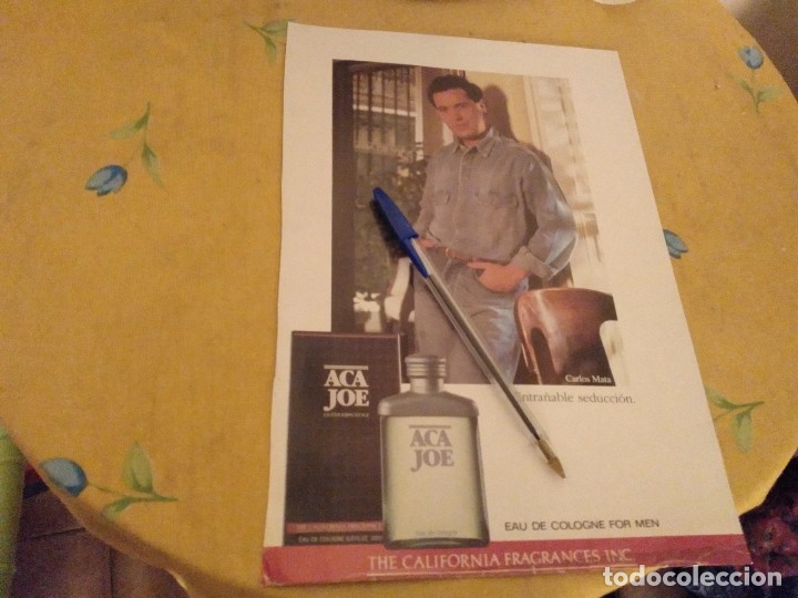 Miniaturen von alten Parf&uuml;men: ANTIGUO ANUNCIO PUBLICIDAD REVISTA COLONIA EAU DE COLOGNE ACA JOE THE CALIFORNIA FRAGANCES