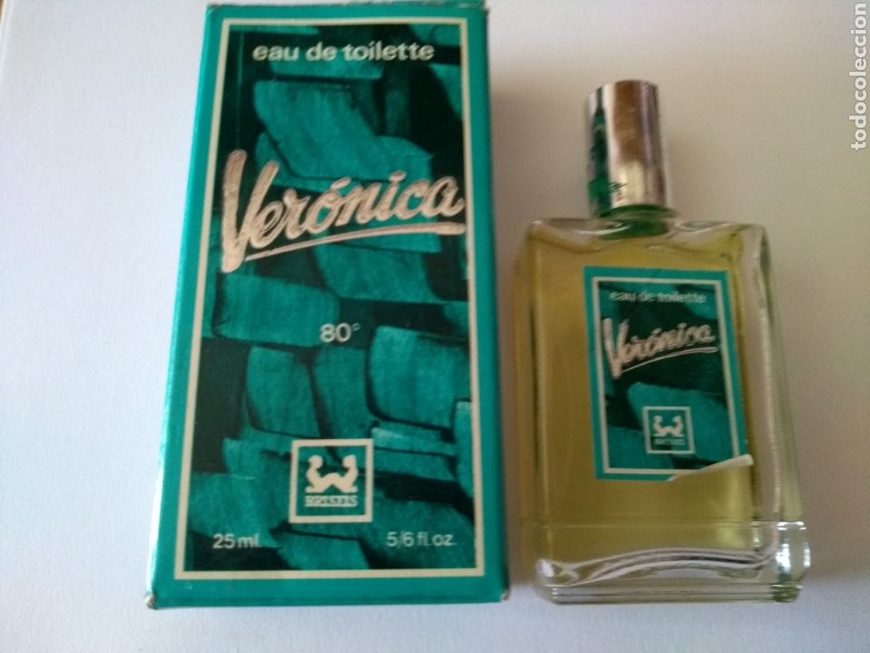 Miniatures of antique perfumes: **ANTIGUA BOTELLA DE COLONIA, -- VER&Oacute;NICA --- ( CON UN POCO DE CONTENIDO) DE 25 ML.**