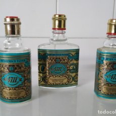 Miniaturas de perfumes antiguos: LOTE TRES BOTELLITAS DE AGUA DE COLONIA 4711. 30 Y 40 ML. ALEMANIA