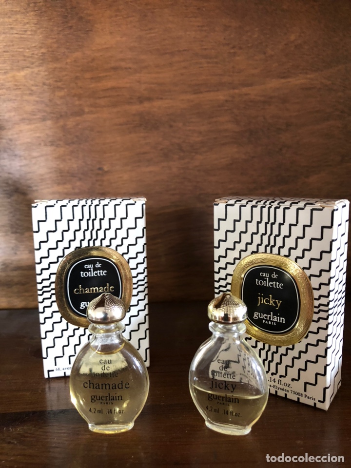 Miniaturas de perfumes antiguos: Miniaturas antiguas Chamade y Jicky de Guerlain - Foto 2