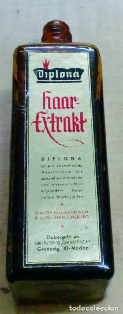 Miniature di profumi antiche: BOTELLA DIPLONA HAAR-EXTRAKT EXTRACTO CAPILAR SIN SABRIR