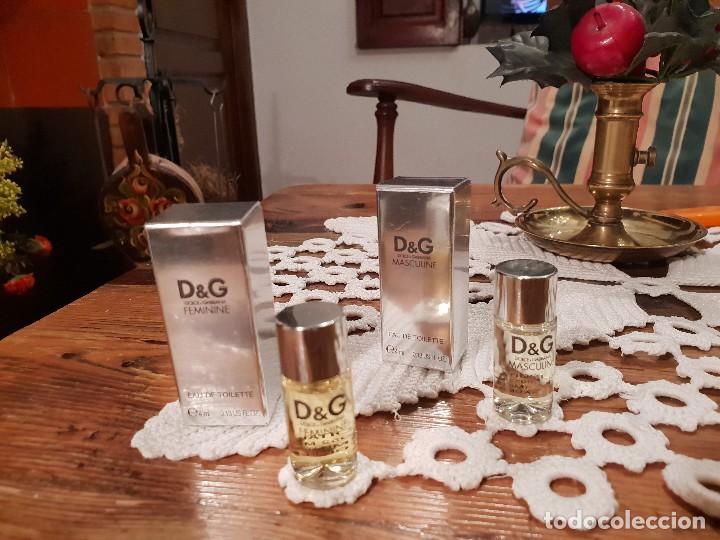 Miniatures of antique perfumes: DUO FEMININE Y MASCULINE D&G