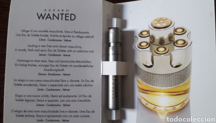 Miniaturas de perfumes antiguos: MUESTRA AZZARO - WANTED - Foto 2