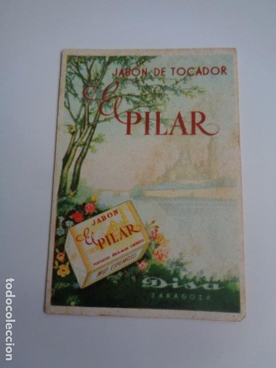 Miniature di profumi antiche: ANTIGUA PUBLICIDAD DE JABON DE TOCADOR EL PILAR DE LA PERFUMERIA DISA - A&Ntilde;OS 50