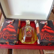 Miniaturas de perfumes antiguos: ESTUCHE PASTILLAS JABON BOTE FRASCO DE COLONIA PERFUME MAJA DE MYRURGIA CAJA COMBINADA. Lote 301156483