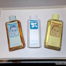 Miniaturas de perfumes antiguos: NENUCO COLONIA TALCO JABON LIQUIDO. Lote 377019759