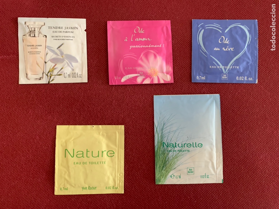 Miniaturas de perfumes antiguos: Muestras de colonia Yves Rocher Lote 5