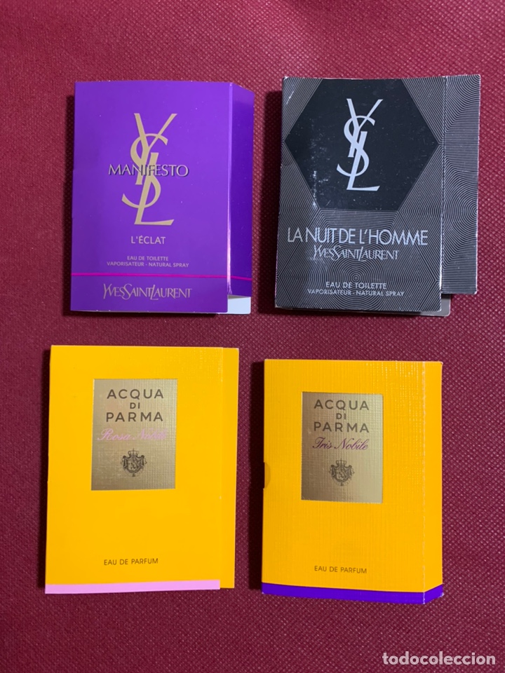 Miniaturas de perfumes antiguos: Muestras colonia YvesSaintLaurent y Acqua di Parma