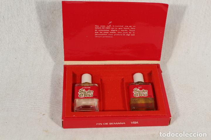 Miniaturas de perfumes antigos: set colonia - - gel - siglo de oro - vera
