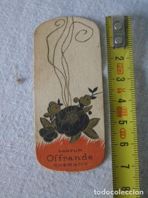 Miniature di profumi antiche: ETIQUETA PERFUME OFFRANDE , CHERAMY PARIS, ORIGINAL