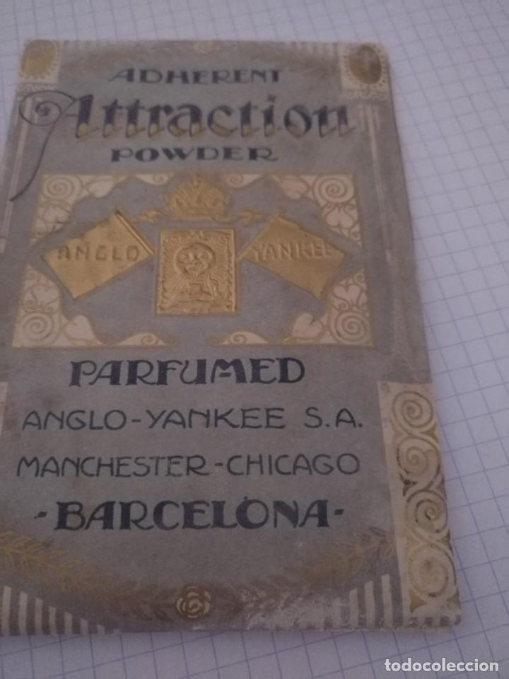 Miniaturas de perfumes antigos: Polvo de sujetar dentaduras a&ntilde;os 40 amercano