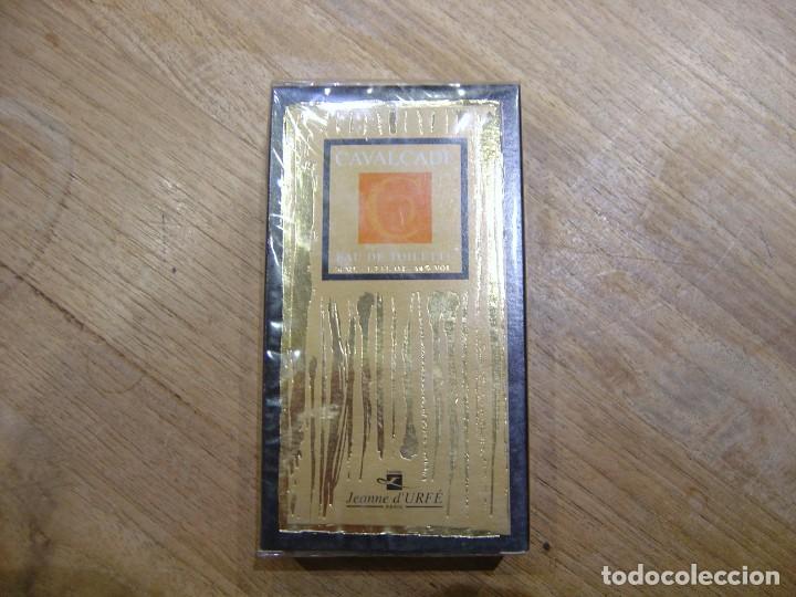 Miniaturas de perfumes antiguos: CAVALCADE EAU DE TOILETTE. JEANNE D'UEF&Eacute;. PAR&Iacute;S. 50ML PRECINTADA