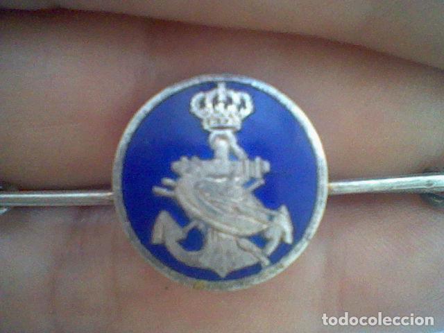 Miniature di profumi antiche: ANCLA INSIGNIA PASADOR ESMALTE BAJO CORONA MARINA MILITAR 4,5 CMS LARGO REF 3