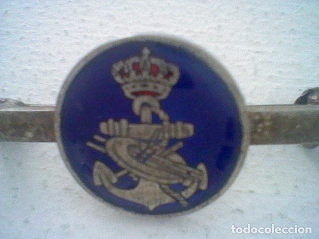 Miniature di profumi antiche: ANCLA INSIGNIA PASADOR ESMALTE BAJO CORONA MARINA MILITAR 5,7 CMS LARGO REF 1