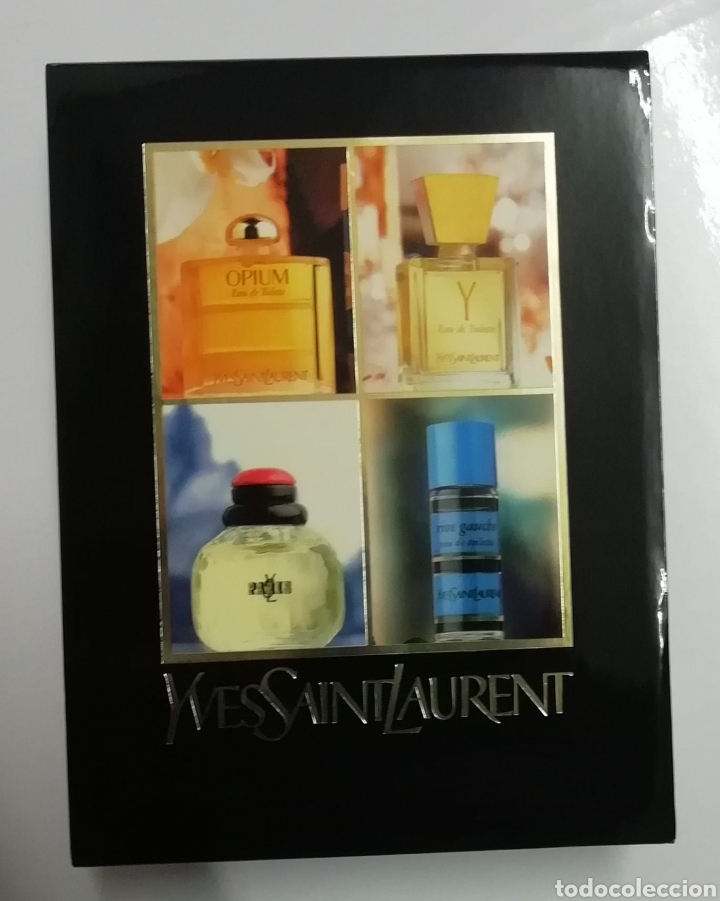 Miniaturas de perfumes antigos: Estuche COLECCI&Oacute;N PERFUMES MINIATURAS YSL YVES SAINT LAURENT nuevo sin usar a&ntilde;os 90