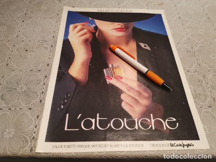 Miniaturen von alten Parf&uuml;men: COLONIA PERFUME L' ATOUCHE EL CORTE INGL&Eacute;S ANUNCIO PUBLICIDAD REVISTA 1984